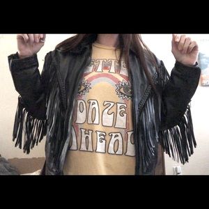Vintage Wilson’s leather fringe jacket